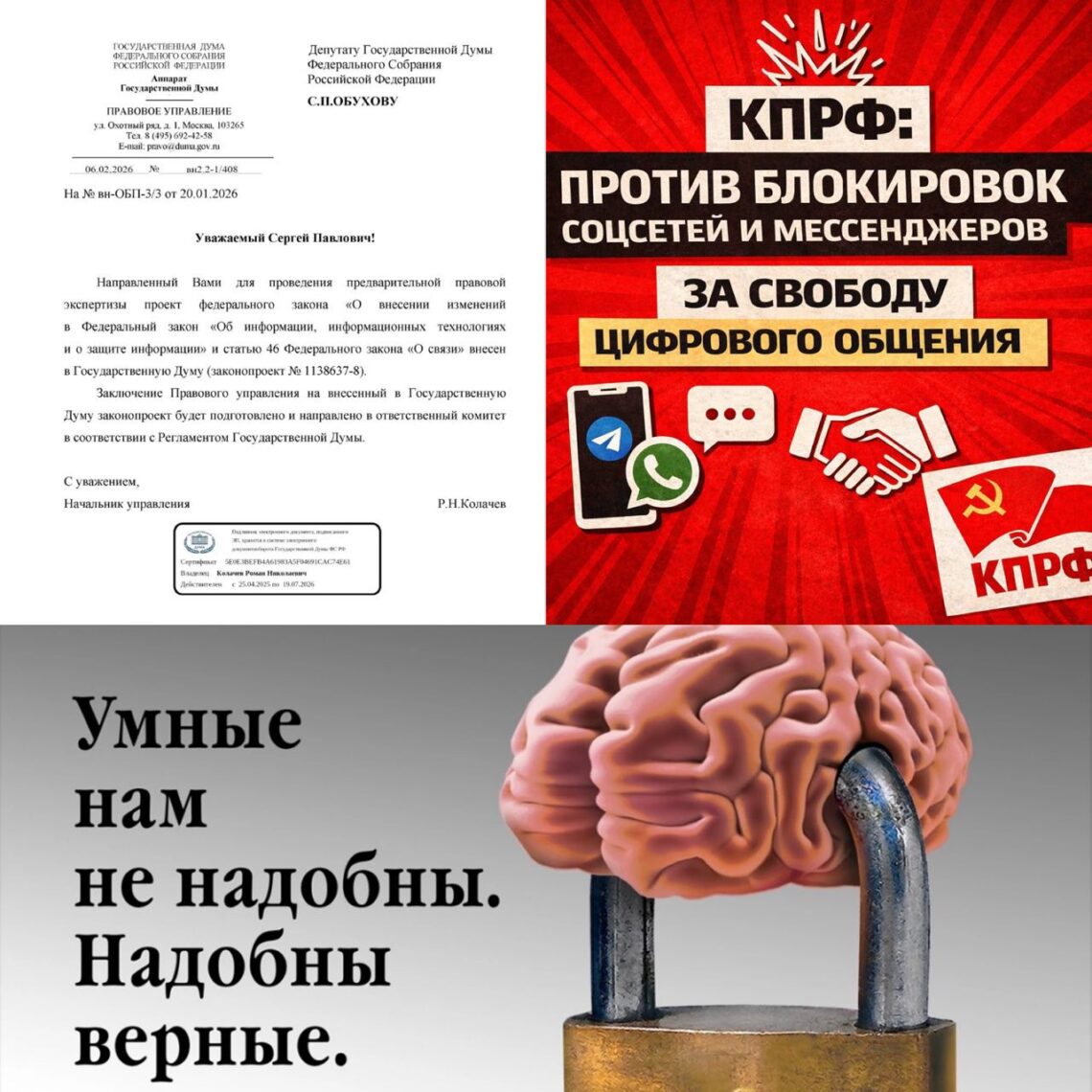 PRO законопроект КПРФ о моратории на блокировку соцсетей: процедурные аспекты и контекст рассмотрения