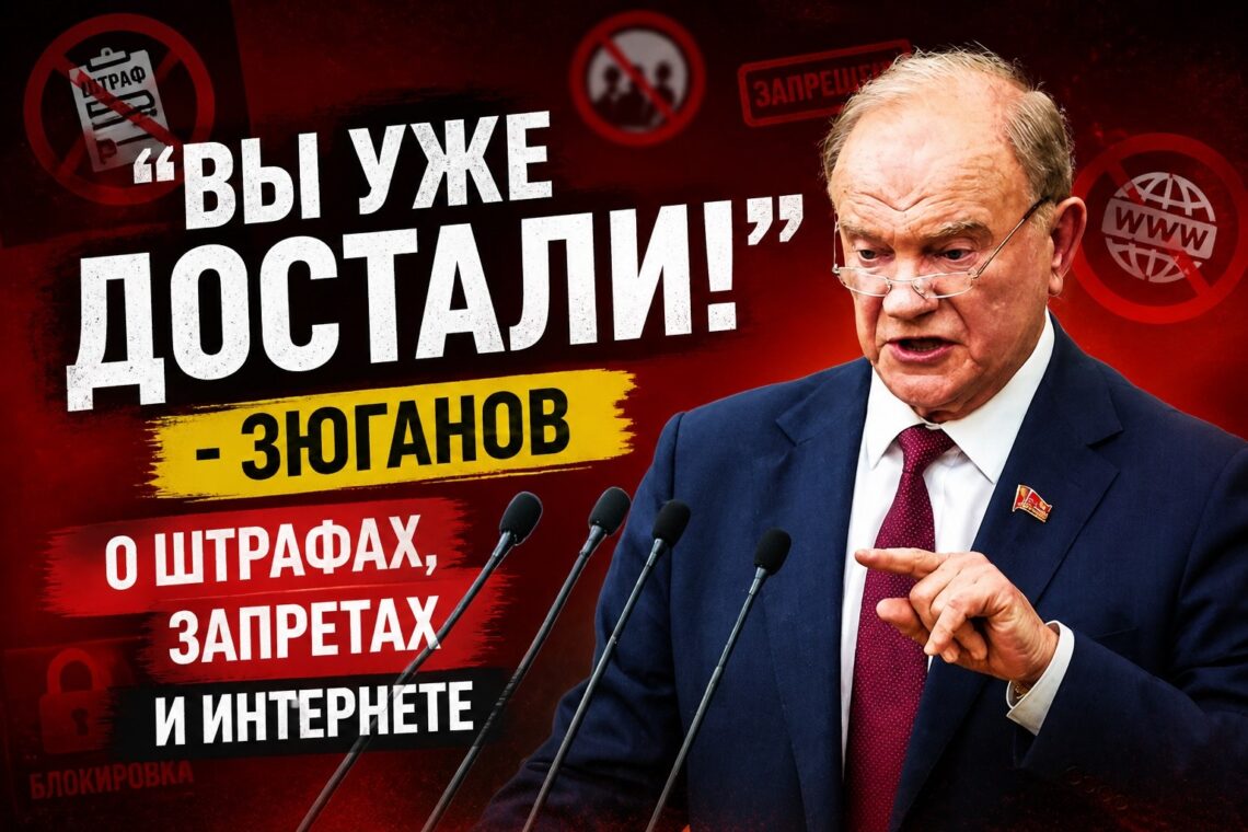 «Вы уже достали!» — Зюганов о штрафах, запретах и интернете